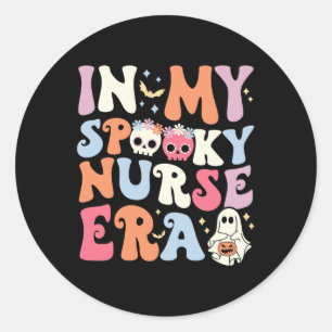 Adesivo Em Minha Enfermeira Spooky Era Halloween Groovy Wi