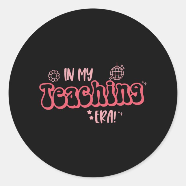 Adesivo Em Minha Época De Ensino Engraçado Professor Aluno (Frente)