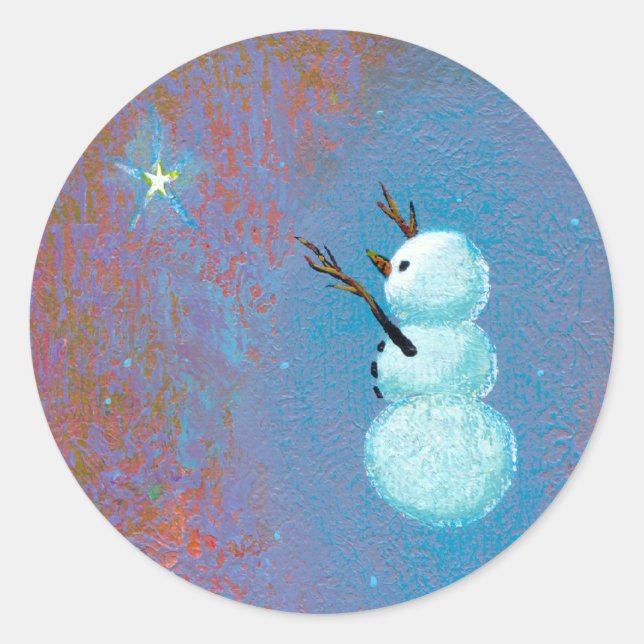 Adesivo (em Movimento) Crenças Stickers - Adorável Snowman (Frente)