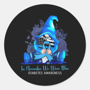 Adesivo Em novembro, Vestimos a consciência dos gnomos azu