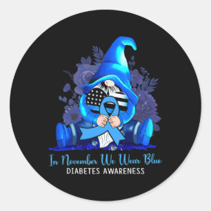 Adesivo Em novembro, Vestimos a consciência dos gnomos azu