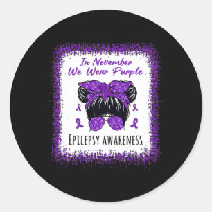 Adesivo Em novembro, Vestimos Epilepsia Púrpura E Triste E