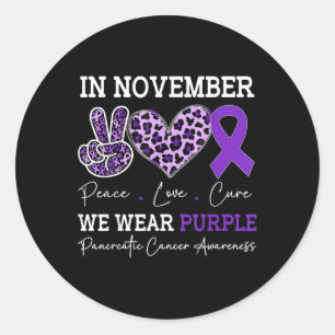 Adesivo Em Novembro Vestimos Roxo Para O Câncer de pâncrea