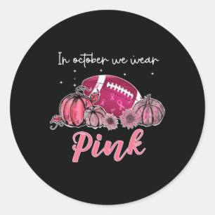 Adesivo Em Outubro Nós Usamos Futebol Rosa Câncer de Mama