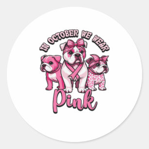 Adesivo Em Outubro Nós Usamos Rosa � Halloween Cachorros F