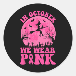 Adesivo Em outubro, Vestimos a Bre de Halloween da Bruxa R