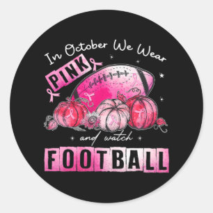 Adesivo Em outubro, Vestimos Cancer rosa de futebol
