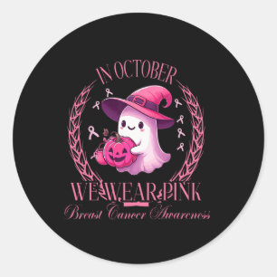 Adesivo Em outubro, Vestimos Fantasmas Rosa Combatendo a C