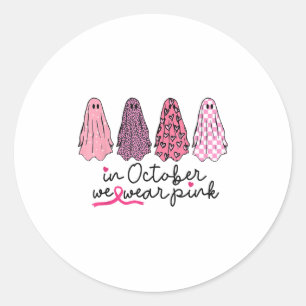 Adesivo Em outubro Vestimos Nk Ghost Boo Halloween Breve C