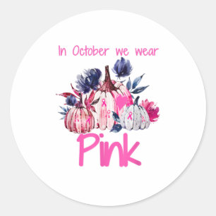 Adesivo Em outubro, Vestimos o baile de mamas cor-de-rosa