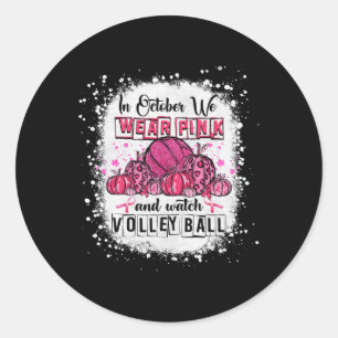 Adesivo Em outubro, vestimos o Cancer A de Voleibol rosa