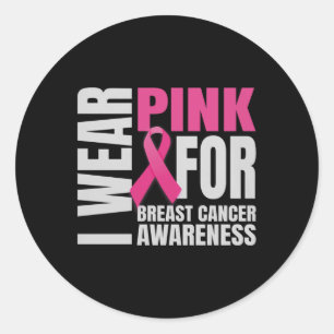 Adesivo Em outubro, Vestimos o conhecimento do Cancer de f