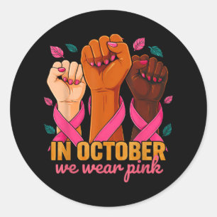 Adesivo Em outubro, Vestimos o rosa 2025 do Cancer da mama