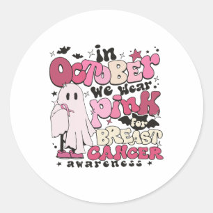 Adesivo Em outubro Vestimos Rosa Para O Hallowee Do Cancer