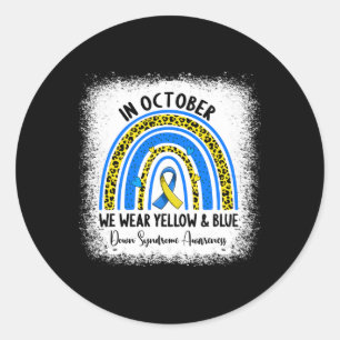Adesivo Em outubro Vestimos Síndrome A Amarelo-Azul