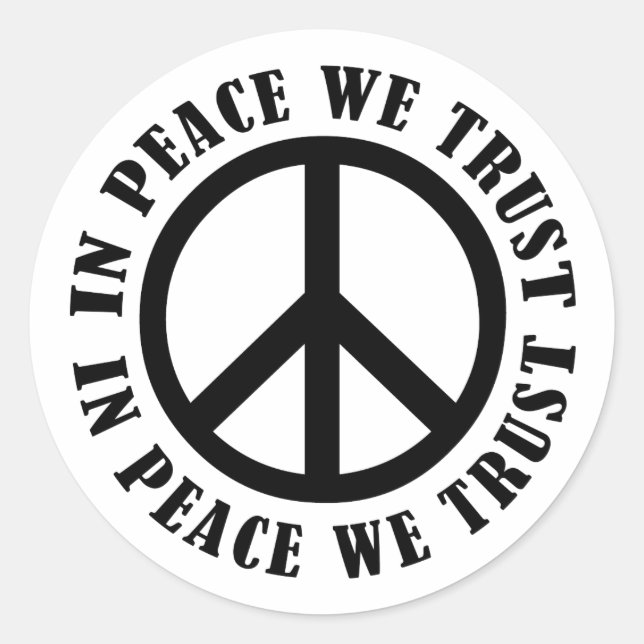 Adesivo Em Paz Confiamos (Frente)