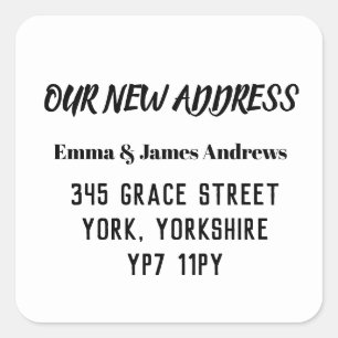 Adesivo em Quadrado de Anúncio em Movimento Simpl