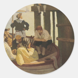 Adesivo Em Queen's Ferry por NC Wyeth, Piratas Vintage