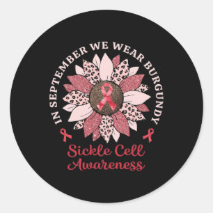 Adesivo Em setembro, Vestimos Cel de Girassol da Borgonha