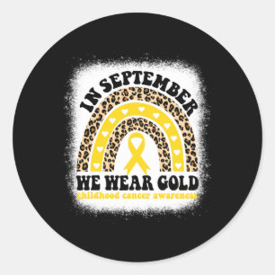 Adesivo Em setembro Vestimos o Cancer Dourado da Infância