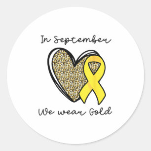 Adesivo Em setembro Vestimos o Cancer Dourado da Infância