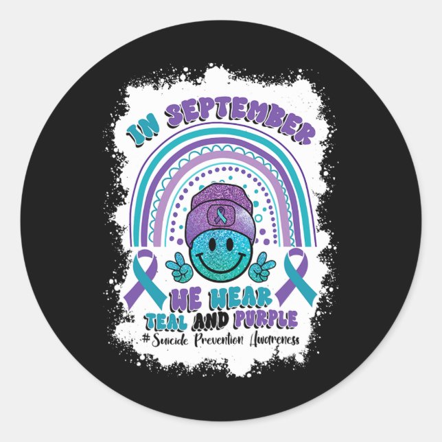 Adesivo Em setembro Vestimos Roxo Teal (Frente)