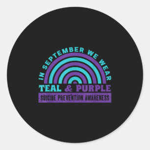 Adesivo Em setembro Vestimos Teal & Purple _ Suicídio