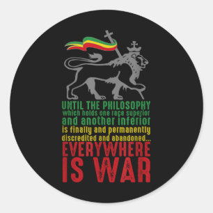 Adesivo Em Todo Lugar Está A Guerra Haile Selie Fala Judah