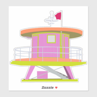 Adesivo em Torre Lifeguard de Miami Beach Florida