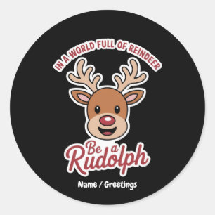 Adesivo Em Um Cheio Mundial, Rebelde Seja Um Rudolph Engra