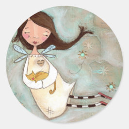 Adesivo Em uma asa e um purr - Angel Stickers