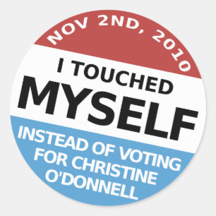 Adesivo … Em vez da votação para Christine O'Donnell