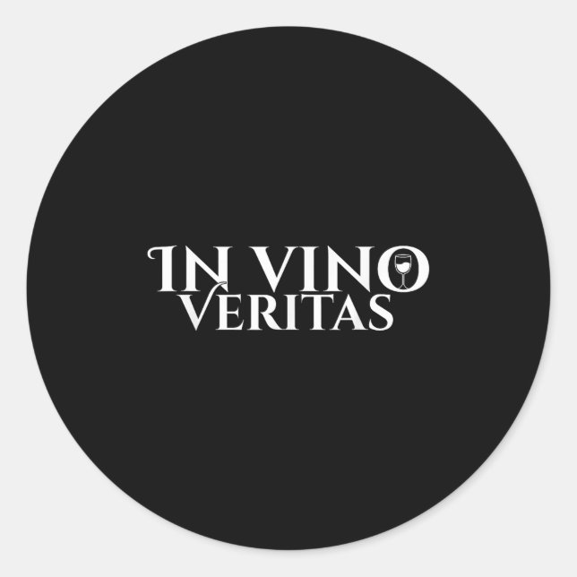 Adesivo Em Vino Veritas _ Latim _ Roma Antiga _ Amor Vinho (Frente)