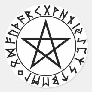 adesivo em volta de Rune Pentacle