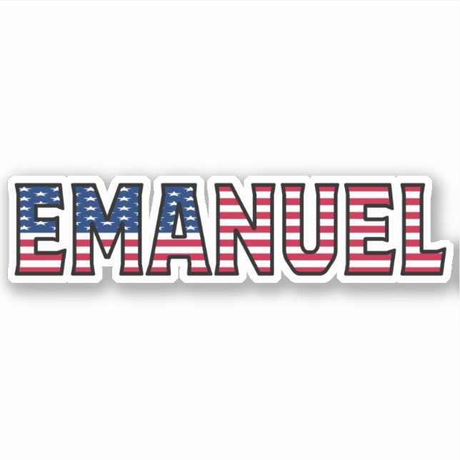 Adesivo Emanuel Name Vorname USA Sticker Stickerset (Frente)