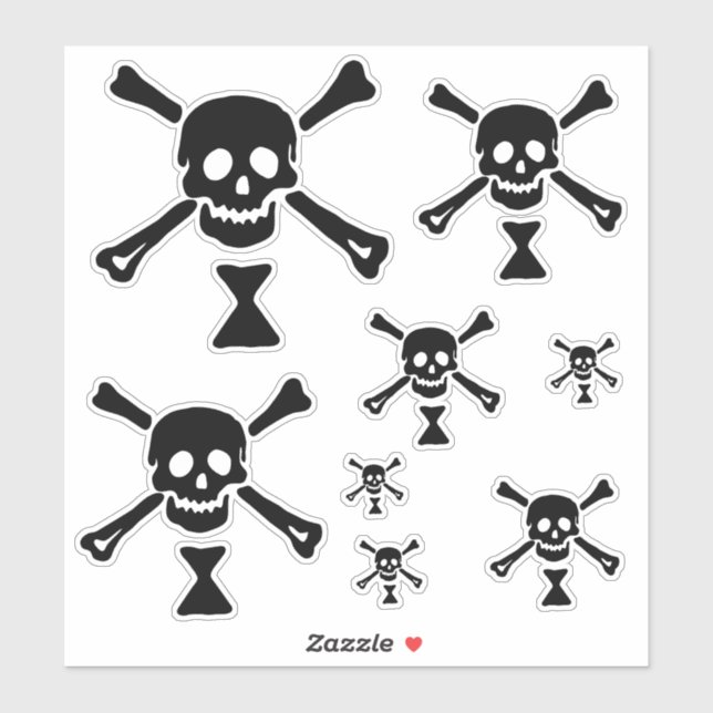 Adesivo Emanuel Wynne Pirate Flag Jolly Roger (Folha)