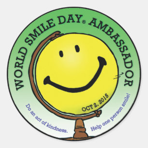 Adesivo Embaixador 2015 de Day® do sorriso do mundo