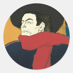 Adesivo Embaixadores, Aristide Bruant por Toulouse Lautrec