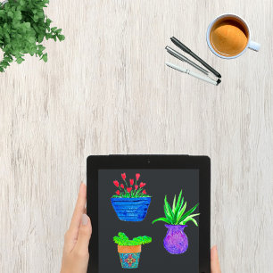 Adesivo Embalagem Botânica de Plantas Vedadas por Aquarela