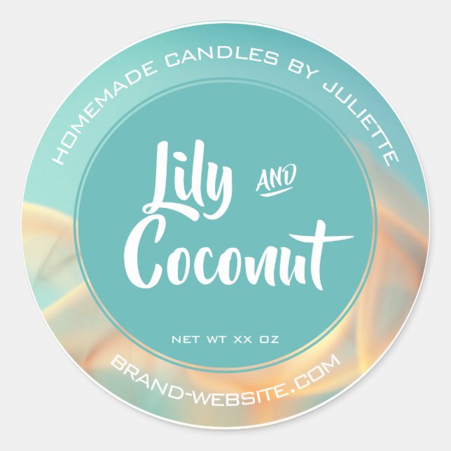 Adesivo Embalagem com velas de fundo para fumaça de chás d (Frente)