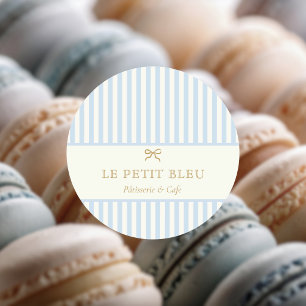 Adesivo Embalagem da Padaria French Blue Pastelaria Pari