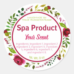 Adesivo Embalagem De Banho E Spa De Flores Brancas De Aqua