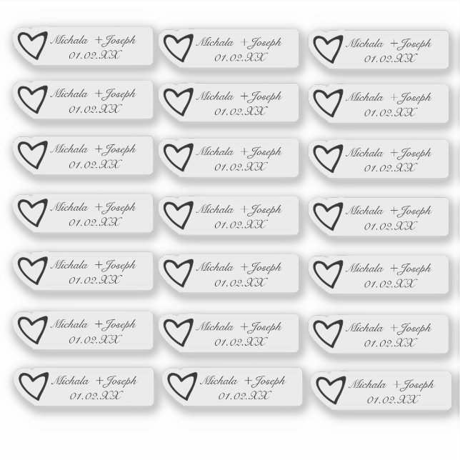 Adesivo Embalagem de Brilho Labial Logotipo de Casamento A (Frente)