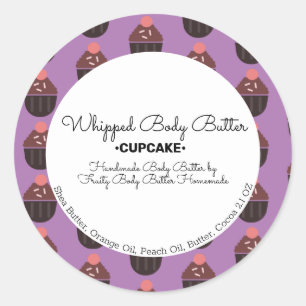 Adesivo Embalagem de Marca Banho de Manteiga de Cupcake