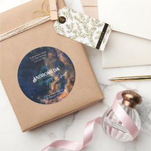 Adesivo Embalagem de materiais comerciais cósmicos de galá