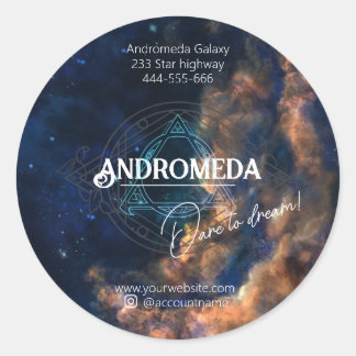 Adesivo Embalagem de materiais comerciais cósmicos de galá