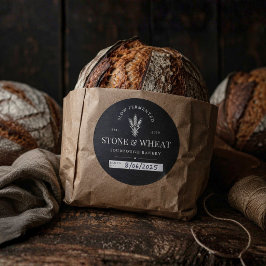 Adesivo Embalagem de Padaria de Sourdough Artesanal Assada