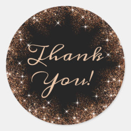 Adesivo Embalagem de produtos com brilho elegante Obrigado