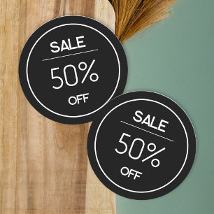 Adesivo Embalagem mínima para promoção de loja negra