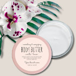 Adesivo Embalagem minimalista simples Manteiga<br><div class="desc">Rótulo de manteiga de corpo cor-de-rosa com embalagem simples e minimalista. Você pode personalizá-lo com cor,  texto ou fonte de sua escolha.</div>